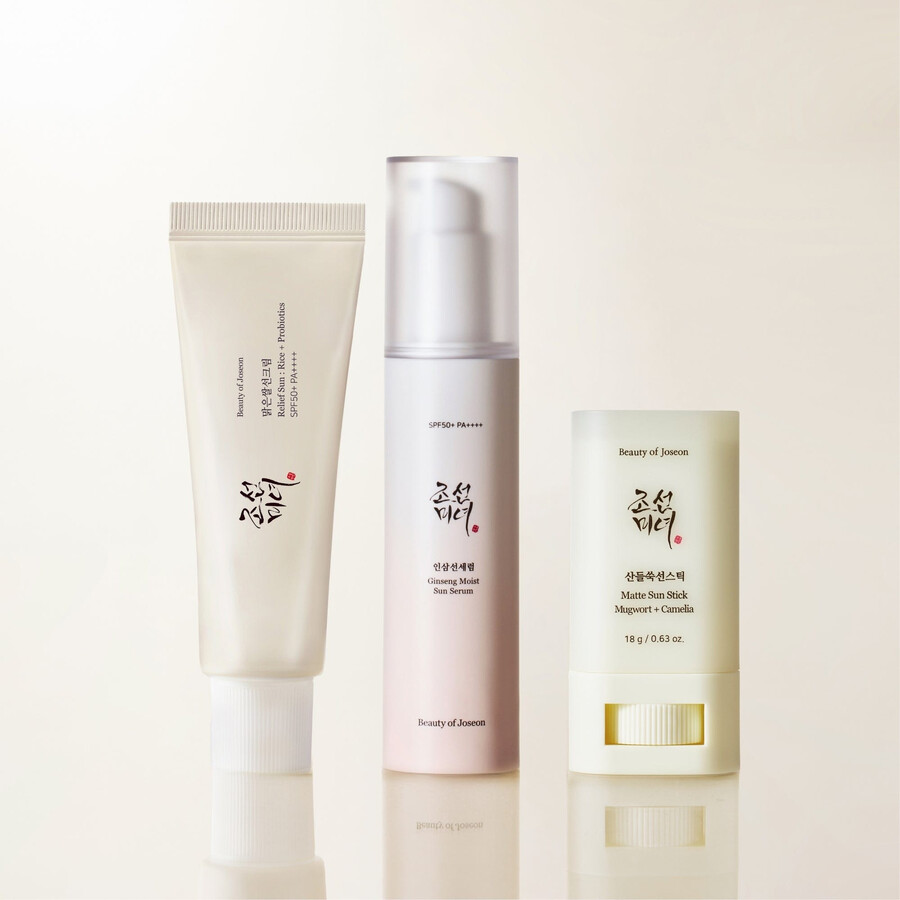 perfect hanbang sun trio relief sun matte sun stick sun serum
